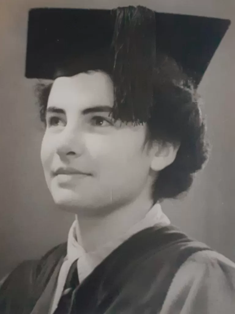 Edita Rudingerová na konci studií