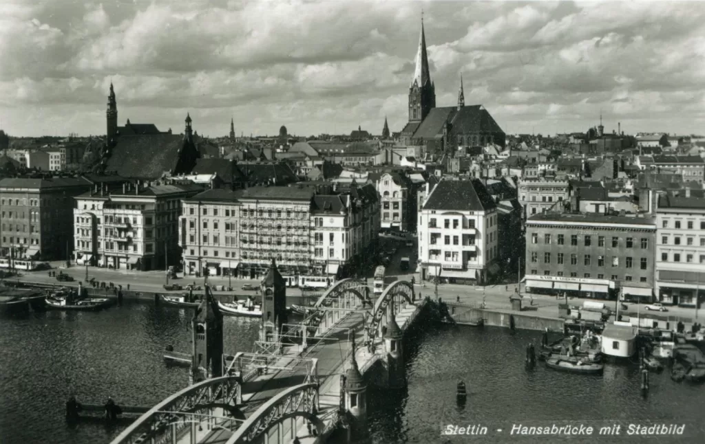 Historická pohlednice hanzovního města Štětín (Stettin, Sczeczin)